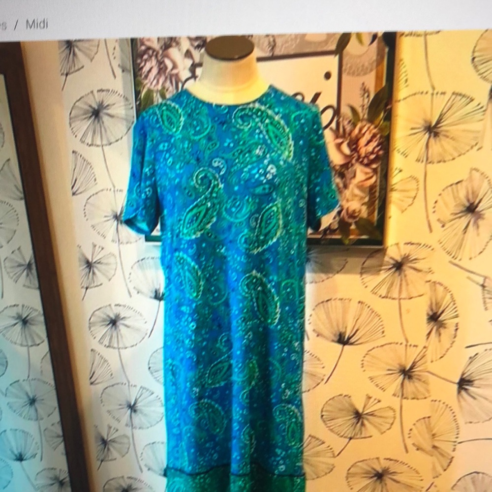Blue Sheath Dress with Crew Neck and Short Sleeves for Casual Wear